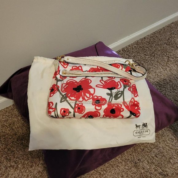 Coach Red Flower Crossbody - Picture 6 of 6